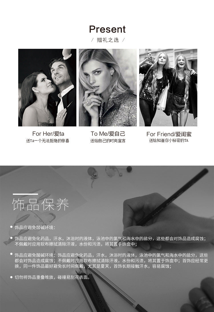 Fashion simple small circle single diamond personality necklace female temperament clavicle chain