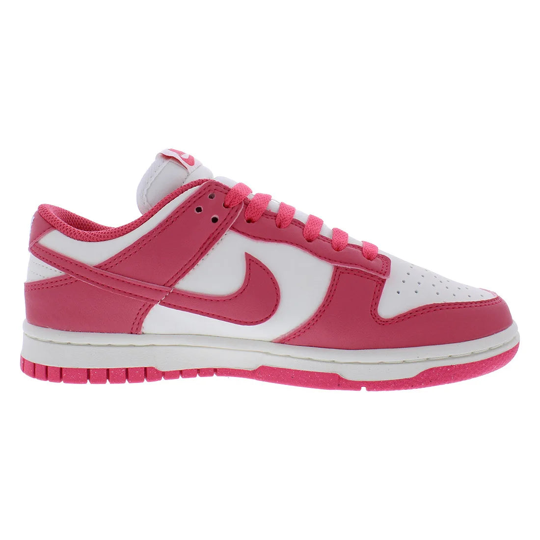 For Women's Dunk Low Toe Embossed Logo Pink Sail Fashion Walking Shoes Height Increasing Mesh Upper Lace-Up Rubber Outsole