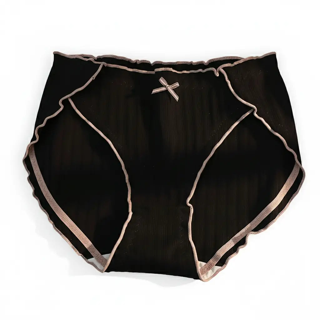Combo Korean Cotton Panty (Black & Gray) | Breathable Mid-Rise Briefs