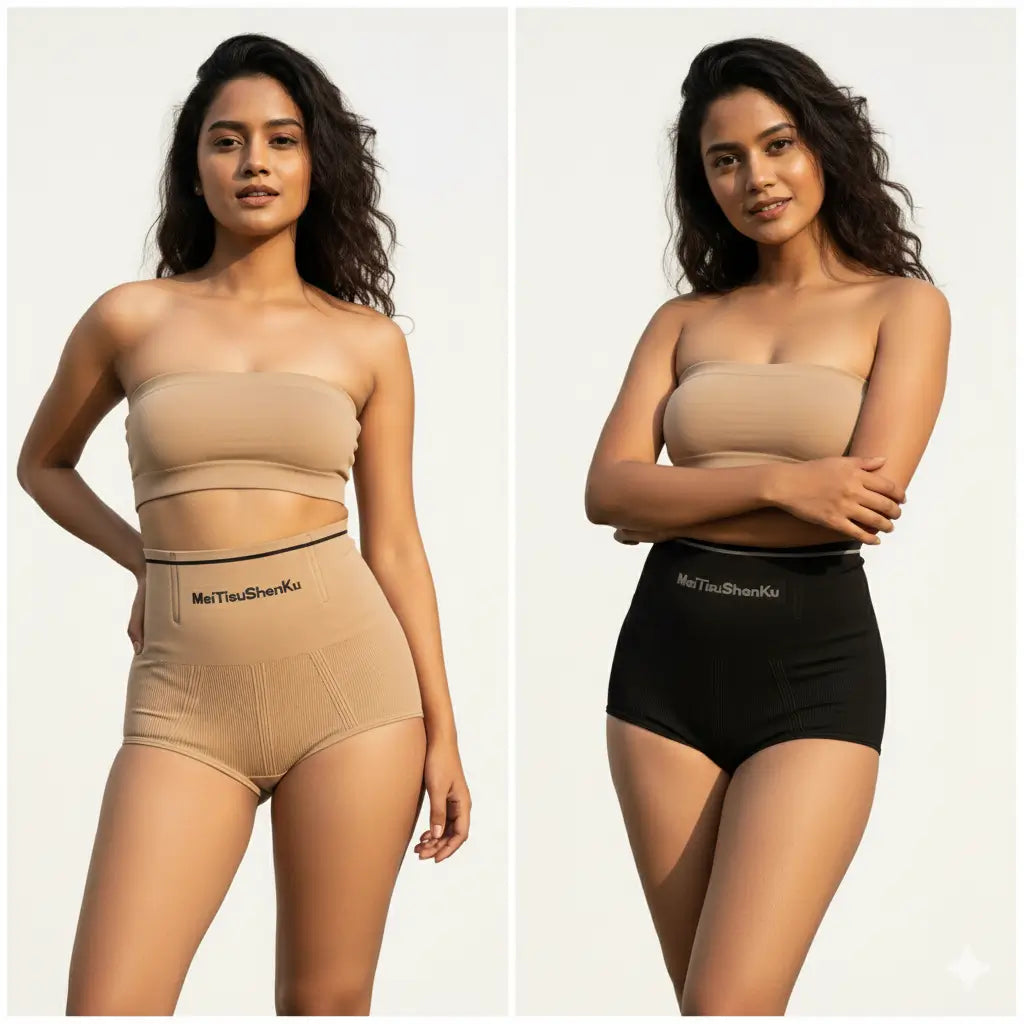 Combo Black & Beige High-Waisted Women Shaping Brief in Bangladesh | Comfortable & Slimming