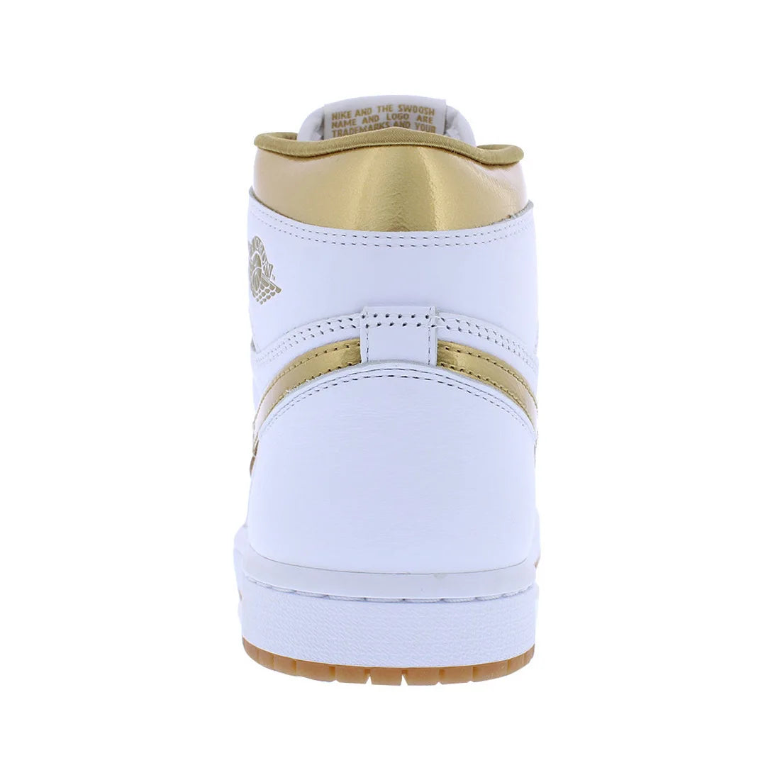 For for Air for 1 Retro High OG Women's White/Metallic Gold/Gum Light Brown Shoes High Top Rubber FD2596107 | 100% Authentic