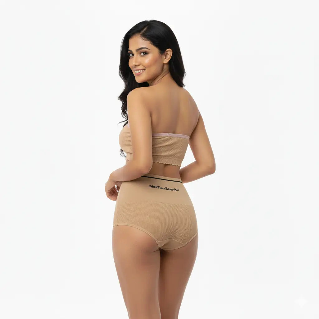 High-Waisted Women Shaping Beige Brief | Comfortable & Slimming