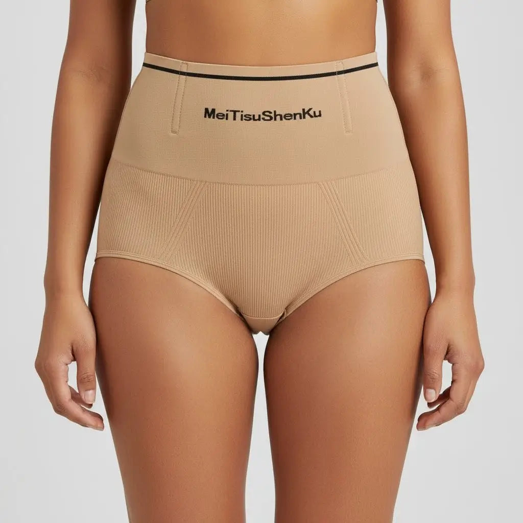 High-Waisted Women Shaping Beige Brief | Comfortable & Slimming