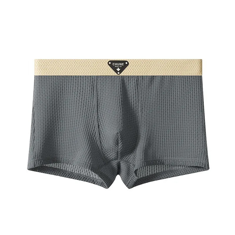 Men’s Boxer Brief — Breathable Mesh Lining, Anatomical Support, Anti‑Bacterial, Moisture‑Wicking | Grey
