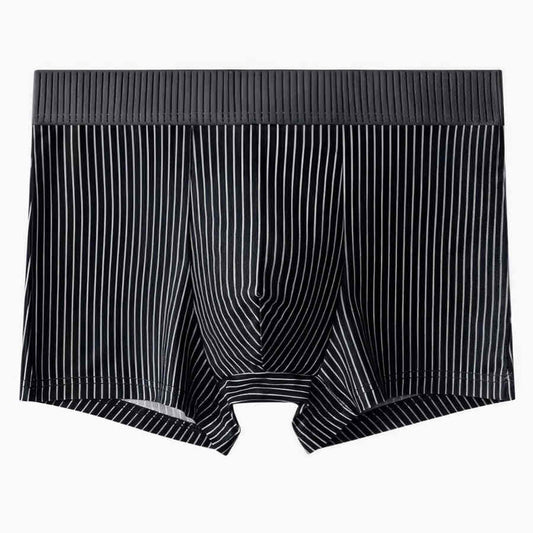 Black Cotton Striped Boxer Briefs for Men – Breathable Youth Underwear Bangladesh | Black