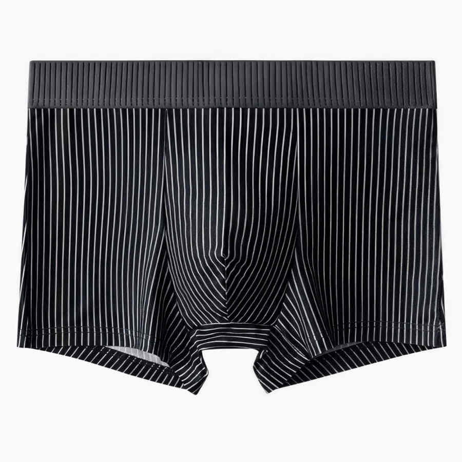 Black & Sky Blue 2‑Pack Combo – Men’s Cotton Striped Boxer Briefs Bangladesh