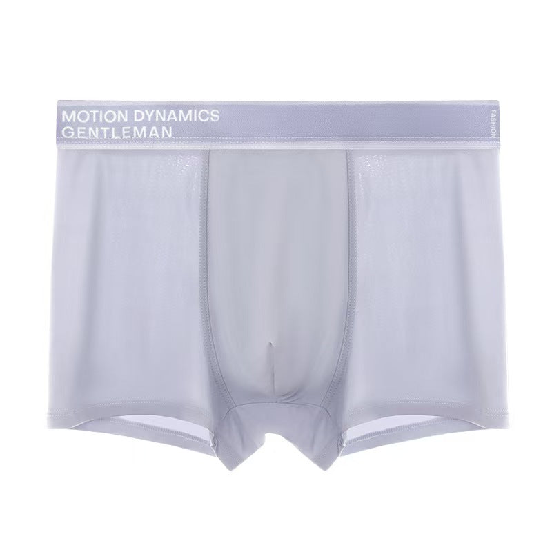 Men’s Purple Ice Silk Boxer Shorts – Breathable, Antibacterial, Purple