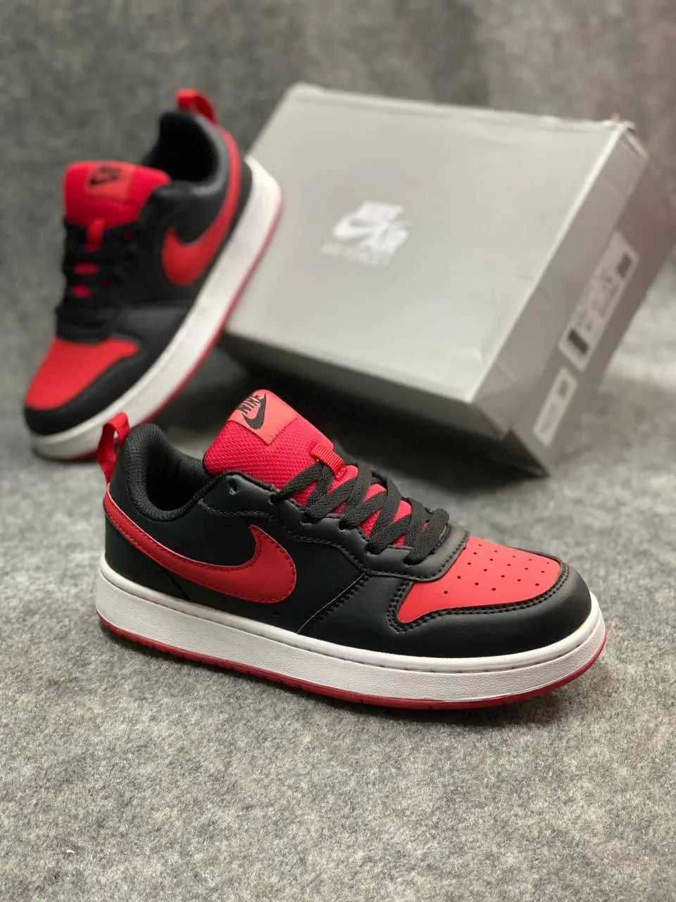 Nike Court Borough Low 2 Black Red (GS) Sneakers