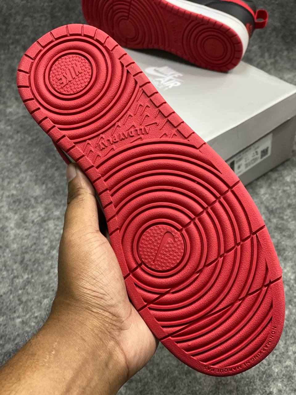 Nike Court Borough Low 2 Black Red (GS) Sneakers