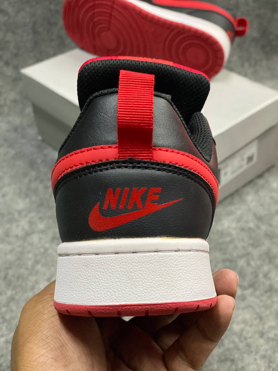 Nike Court Borough Low 2 Black Red (GS) Sneakers