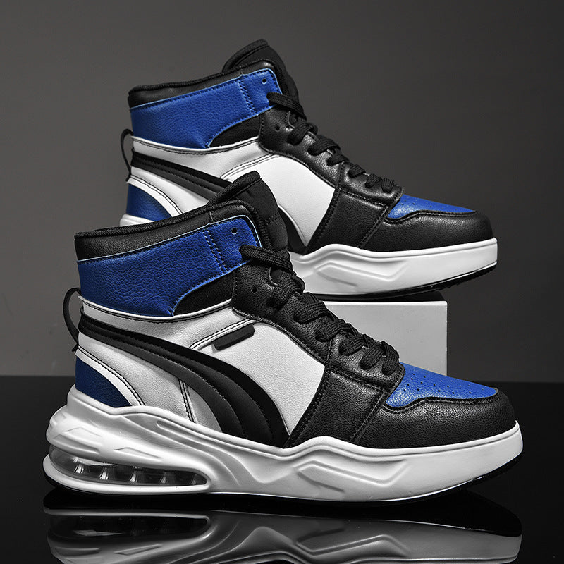 Cross-Border New Men's Shoes High-Top Trendy Shoes Large Size Men's Air Cushion Sports Casual Shoes Student Sneakers 1926 Wholesale