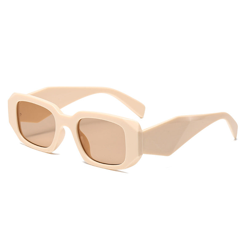 New Trendy Ins Female Internet Celebrity Plain Street Style Sunglasses Fashionable Rhombus Wide Leg Outdoor Trendy Square Frame Sunglasses