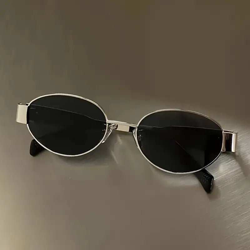 Cross-Border Popular Small Round Frame Metal Frame Popular European and American Women's Sunglasses Internet Celebrity Sunglasses Versatile Trendy Sunglasses