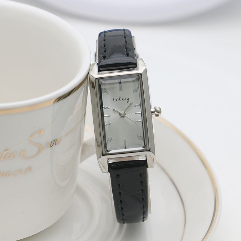 Small Rectangular Thin Strap Simple Women's Leather Strap Watch Trendy Leather Strap Watch Women's Quartz Watch 270