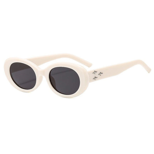 New Three-Star Oval European and American Sunglasses for Women Internet Celebrity Ins Sexy Gm Anti-Uv Sunglasses for Women 8350