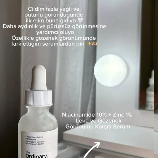 The Ordinary Niacinamide 10% + Zinc 1% Serum 30ml Essence Suitable for Acne-prone Skin Can Smooth Brighten Support The Skin