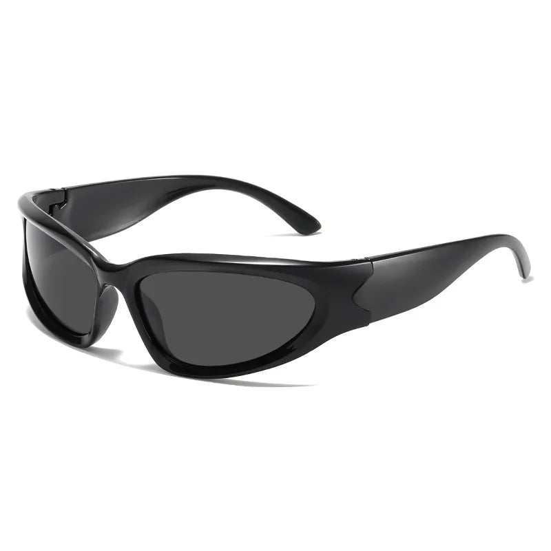 New arrival Popular Women's Sunglasses Punk Sunglasses Unique Oval Sun Glasses Men Goggle Shades Mirror Colorful Y2K Eyewear