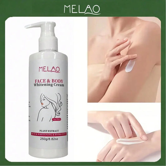 MELAO Face & Body Whitening Cream, Plant Extract Hydrating Brightening Lotion, Fade Dark Spots & Even Skin Tone for & Full Body