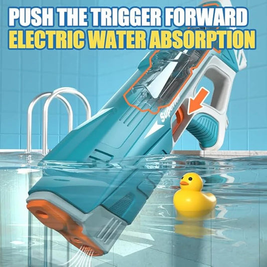 Full Automatic Electric Water Gun Toys 43cm Portable Children Adult Summer Beach Outdoor Fight Fantasy Toys for Boys Kids Game
