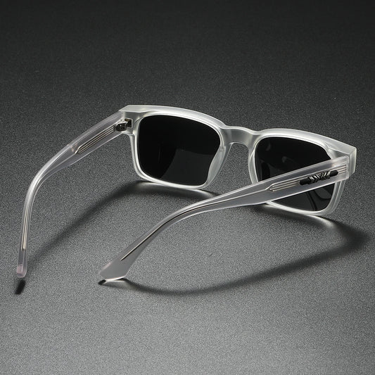 Quality Square Polarized Sunglasses Men Metal Core UV400 Unisex Sun Glasses Travel Hiking Beach Fishing Eyewear