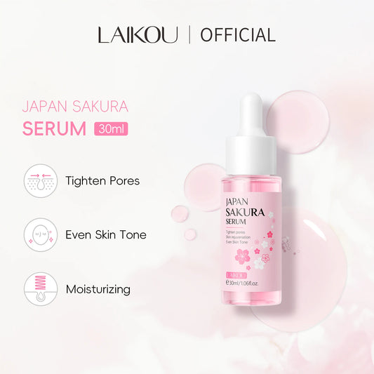 LAIKOU Sakura Serum Shrink Pores Remove Acne Skin Rejuvenation Whitening Essence