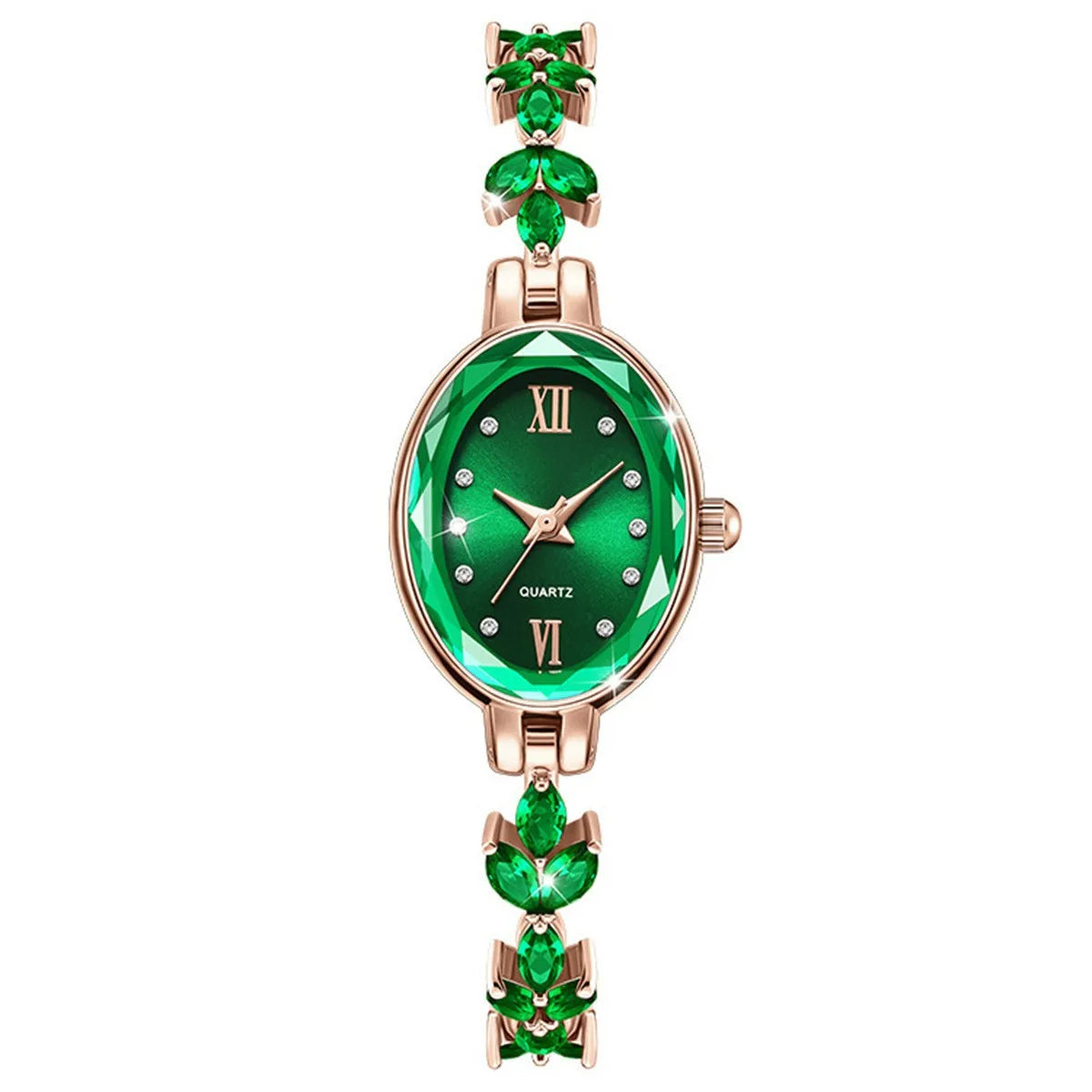 UTHAI V22 Women's Watches Light Luxury Diamond Inlaid Female Watch Waterproof Oval Ladies Fashion Quartz Bracelet Wristwatch