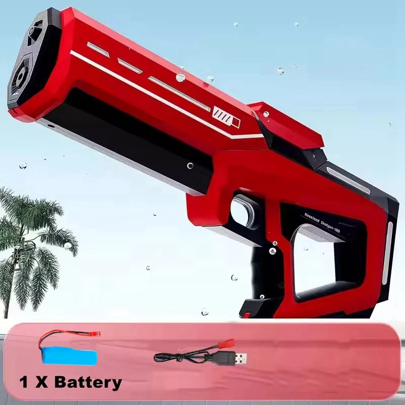 Full Automatic Electric Water Gun Toys 43cm Portable Children Adult Summer Beach Outdoor Fight Fantasy Toys for Boys Kids Game