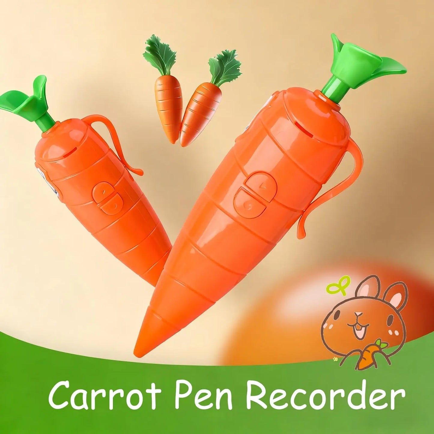 Multi Function Pen Carrot Funny Voice Recorder Pen Write Graffiti Cute Ballpoint Pen 2 in 1 Sound Recorder Gift For Student