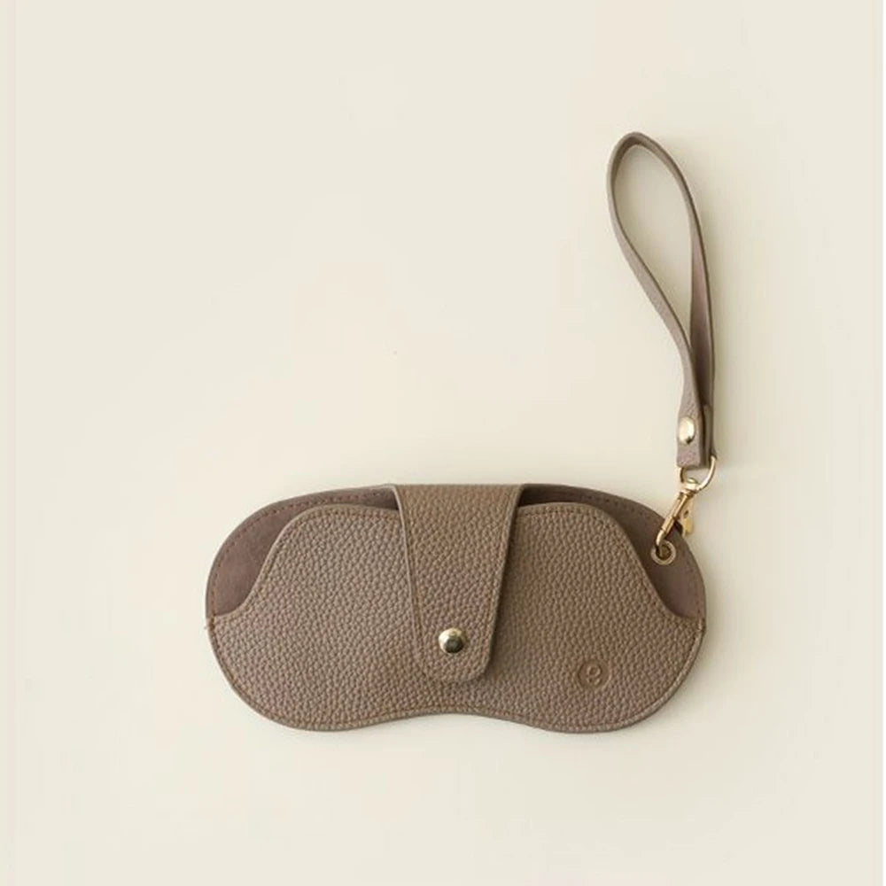 Soft Lychee Pattern PU Leather Glasses Bag Retro Sunglasses Case Portable Myopia Frame Case Simple Eyeglasses Eyewear Storage