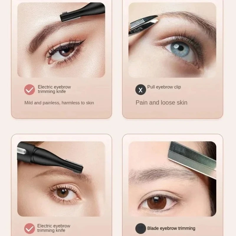 Electric Eyebrow Trimmer for Women | USB Rechargeable Mini Facial Hair Remover & Portable Shaver in Bangladesh