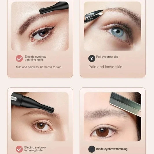Electric Eyebrow Trimmer for Women | USB Rechargeable Mini Facial Hair Remover & Portable Shaver in Bangladesh