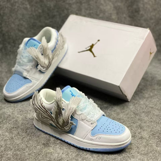 customized Air Jordan 1 Low Ice Blue for Girl