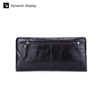 Hot-Selling Genuine Leather Men's Wallet, Business Casual Long Clutch Bag with Multiple Card Slots, Vintage Style Cowhide Men's Bag