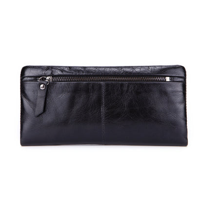 Hot-Selling Genuine Leather Men's Wallet, Business Casual Long Clutch Bag with Multiple Card Slots, Vintage Style Cowhide Men's Bag