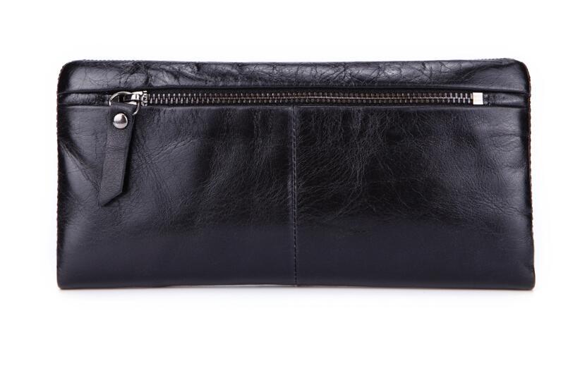 Hot-Selling Genuine Leather Men's Wallet, Business Casual Long Clutch Bag with Multiple Card Slots, Vintage Style Cowhide Men's Bag