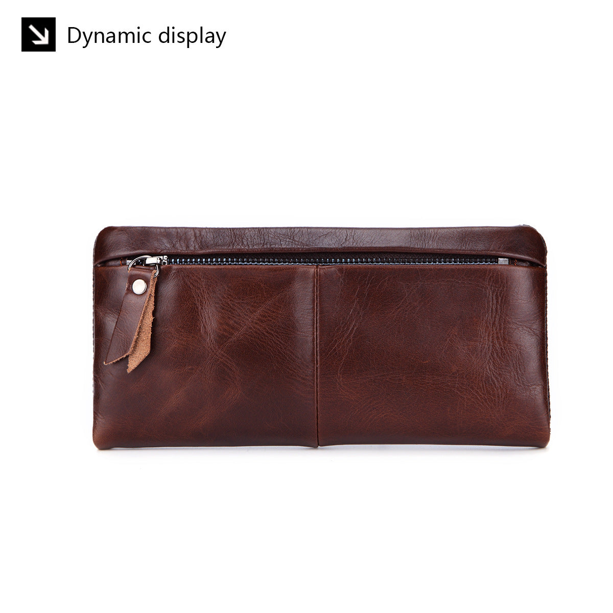 Hot-Selling Genuine Leather Men's Wallet, Business Casual Long Clutch Bag with Multiple Card Slots, Vintage Style Cowhide Men's Bag
