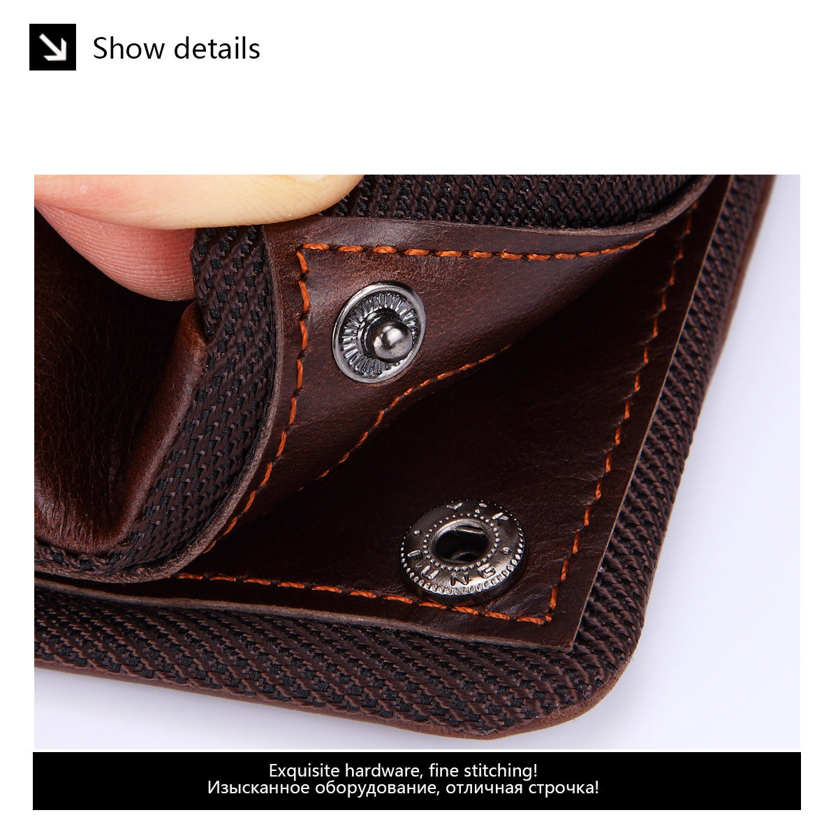 Hot-Selling Genuine Leather Men's Wallet, Business Casual Long Clutch Bag with Multiple Card Slots, Vintage Style Cowhide Men's Bag