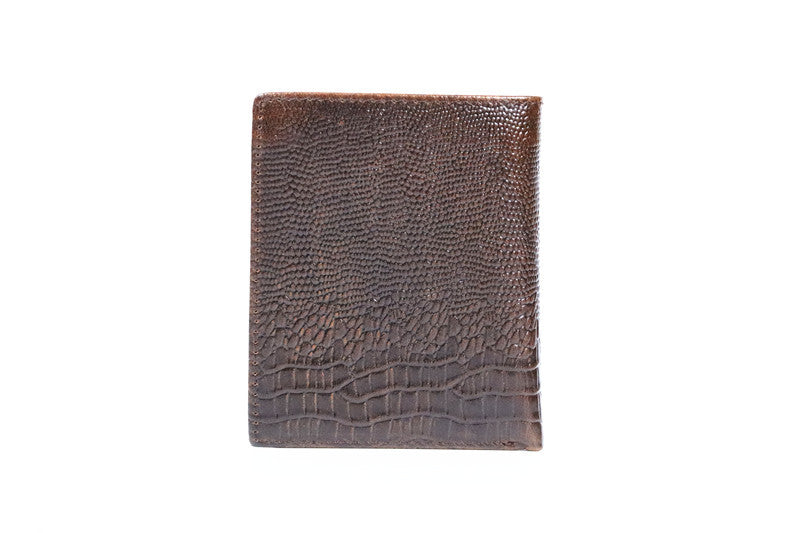 Matt Men's Leather Wallet Short Horizontal and Vertical Oil Wax Top Layer Cowhide Crocodile Head Wallet Vintage Wholesale