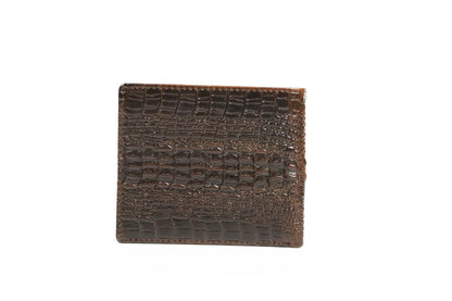 Matt Men's Leather Wallet Short Horizontal and Vertical Oil Wax Top Layer Cowhide Crocodile Head Wallet Vintage Wholesale