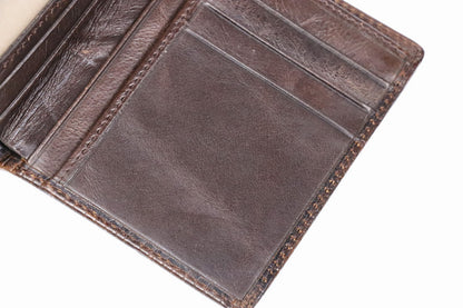 Matt Men's Leather Wallet Short Horizontal and Vertical Oil Wax Top Layer Cowhide Crocodile Head Wallet Vintage Wholesale
