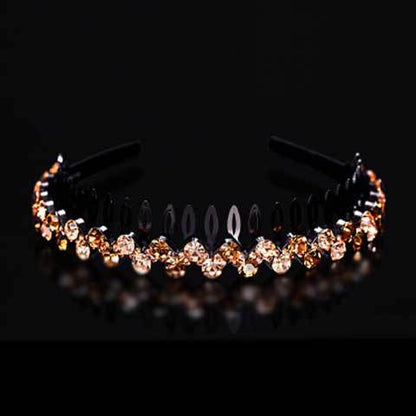 Wholesale Internet celebrity toothed non-slip headband hair band women's hairpin hair clip headdress women's all-match rhinestone hair pressing hair ring