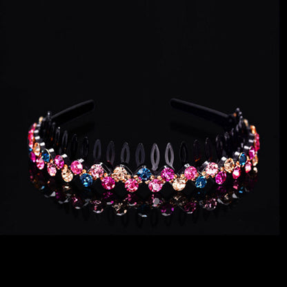 Wholesale Internet celebrity toothed non-slip headband hair band women's hairpin hair clip headdress women's all-match rhinestone hair pressing hair ring