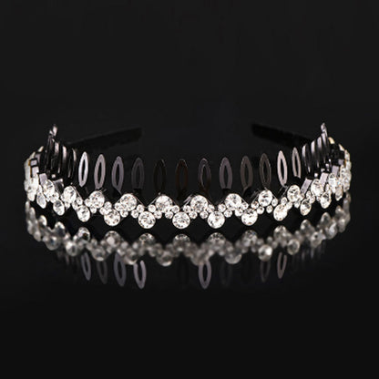 Wholesale Internet celebrity toothed non-slip headband hair band women's hairpin hair clip headdress women's all-match rhinestone hair pressing hair ring