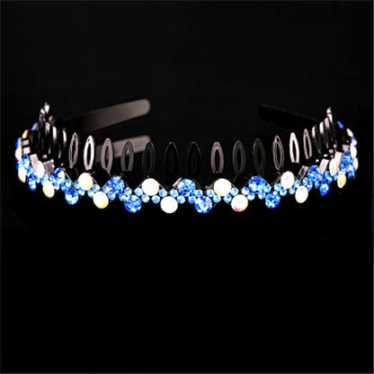 Wholesale Internet celebrity toothed non-slip headband hair band women's hairpin hair clip headdress women's all-match rhinestone hair pressing hair ring