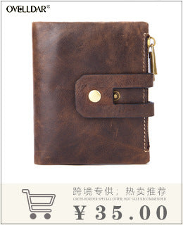 Hot-Selling Genuine Leather Men's Wallet, Business Casual Long Clutch Bag with Multiple Card Slots, Vintage Style Cowhide Men's Bag