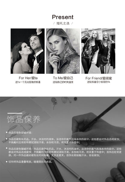 Fashion simple small circle single diamond personality necklace female temperament clavicle chain