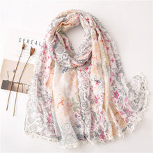 2022 spring and summer scarf women's cross-border foreign trade vintage red cotton linen feel scarf bohemian style long scarf