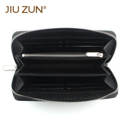 Cross-border Cloth Saffiano Long Men's Wallet Fashionable Zipper 60017 Japanese Wallet for Women