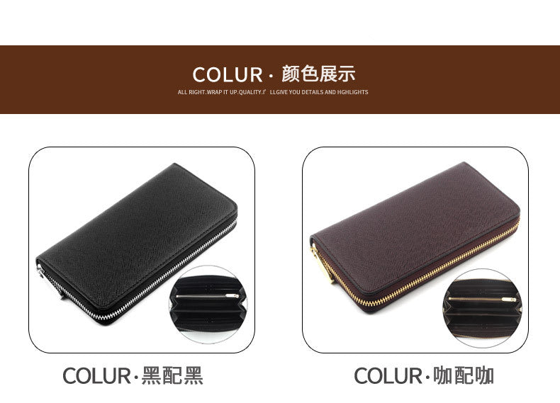 Cross-border Cloth Saffiano Long Men's Wallet Fashionable Zipper 60017 Japanese Wallet for Women