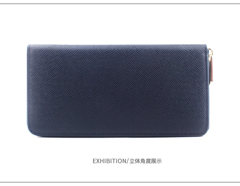 Cross-border Cloth Saffiano Long Men's Wallet Fashionable Zipper 60017 Japanese Wallet for Women